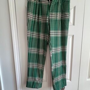 Free People Green Plaid dress pants